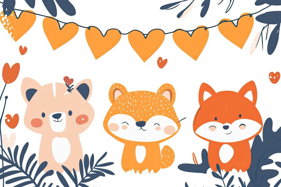 Kubek dla dziecka z uchem 170ml pomarańczowy cute animals na radosne chwile malucha